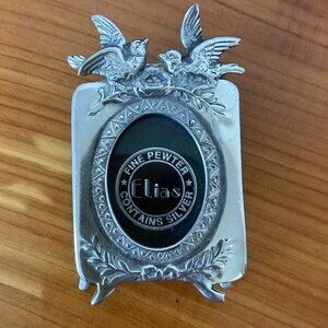 Elias 1991 Fine Pewter-Contains Silver Mini Photo Frame Birds with Nest